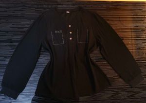 Elegant Black Long Sleeve Top Y2k