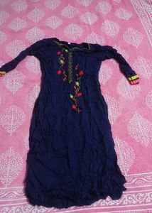 Embroidered Kurta Skirt Set
