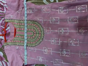 Embroidered Pink Kurta Set with Dupatta