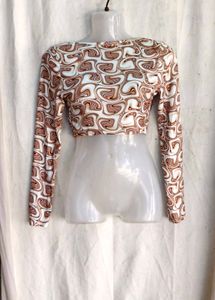 I. Trendy Abstract Print Crop Top