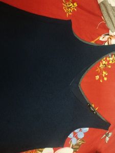 Branded Blue V Neck Top