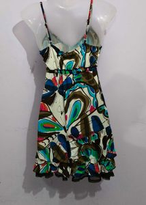 Boho Abstract Print Spaghetti Strap Dress