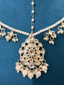 ⚡️Elegant Pearl &amp; Kundan Maang Tikka⚡️