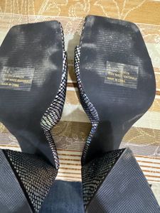 EGO Square Toe Holographic Heels
