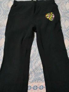 Black Graphic Sweatpants