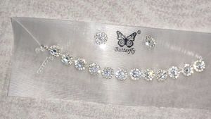 New Elegant Crystal Necklace &amp; Earring Set
