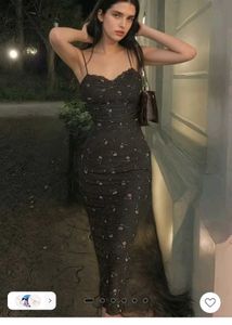 Floral Lace Trim Midi Dress🤩