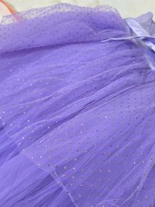 Girls Lavender Partywear Net Gown