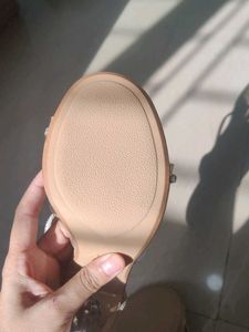 Zara Rhinestones Nude Heels