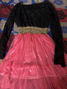 Dress For Women - Pink &amp; Black