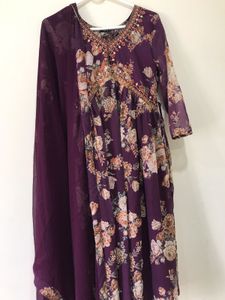V-neck Elegant kurta set