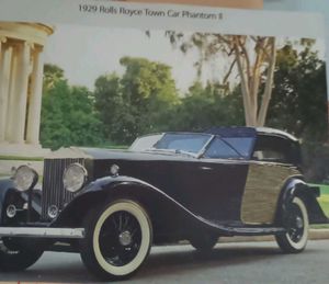 Vintage Autograph Book with 4 antique Car fotos