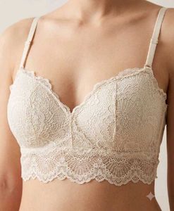 Lace Trim Padded Bras Set Size :36,34