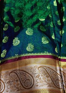 Elegant Green &amp; Gold Saree