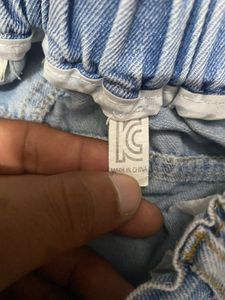 Cross Print Denim Jeans