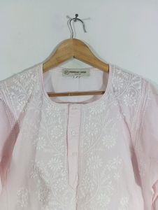 Pink Embroidered Casual Top (Women)