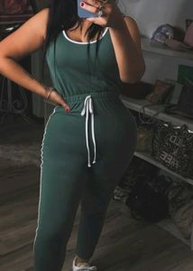 Green Sleeveless Jumpsuit