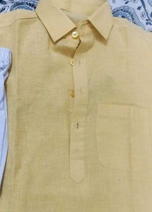 Yellow Cotton Kurta pajama