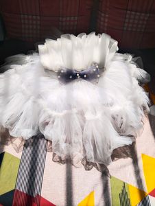 White Tulle Baby Dress with Bow