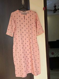 🍑Peach Floral Ethnic Co-ord set With Dupatta