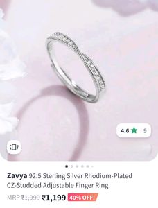 Sterling Silver Engagement Ring