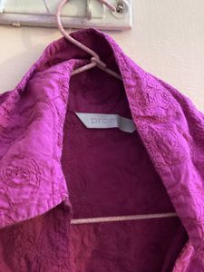 Rare: Promod Pink Embroidered Blouse