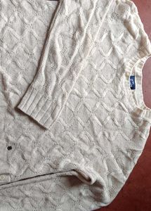 Cream Cable Knit Sweater