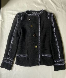 Elegant Black Tweed Jacket