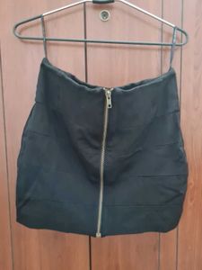 Forever New Black Zipper Mini Skirt