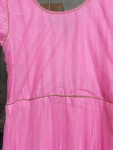 Pink Embroidered Ethnic Gown