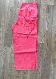 Coral Wide Leg Cropped Pants