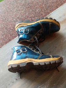 Cute Blue Lace-Up Shoes