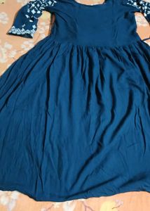 Beautiful Blue Embroidered Anarkali Gown