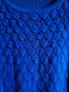 Royal Blue Textured Knit Dress