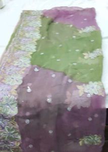 Embroidered beautiful chiffon dupatta
