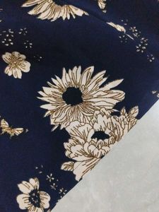 Chic Navy Floral Skater Skirt
