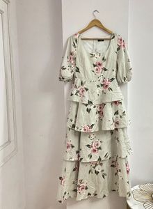 Floral Tiered Midi Dress