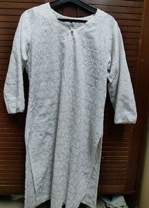 Elegant White Chikankari Kurta
