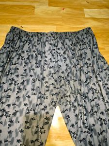 Grey Floral Palazzo Pants