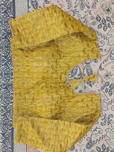 Yellow Ethnic Blouse Piece