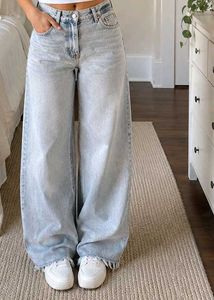 Zara Blue Denim High Rise Jeans