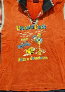 Orange Donald Duck Polo T-Shirt