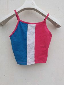 Color Block Crop Top