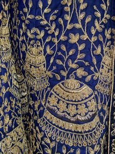 Royal Blue Silk Heavy Embroiled Lehanga