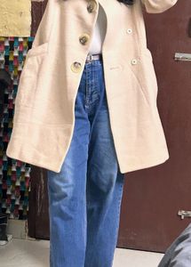 Elegant Beige Trench Coat (M)