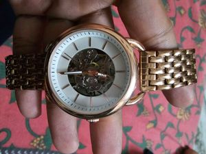 Fossil first copy Rose Gold Skeleton Watch