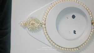 Elegant Pearl &amp; Crystal Necklace Set
