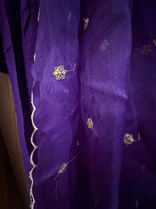 beautiful purple kurta and dupatta