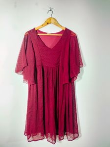 Maroon Casual Dresses (Women's)