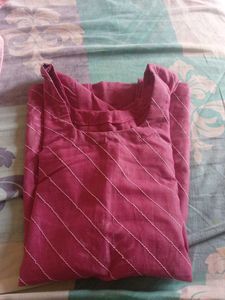 Beautiful Pink Striped short kurti